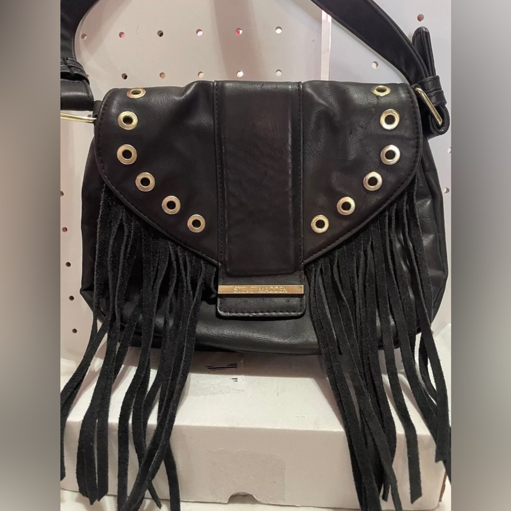 Steve Madden Black Leather Small  Crossbody Purse